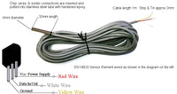 1WT_6SSP_1_1m_3w: 1-Wire Temperature sensor with stainless steel probe & 1m long, 3-wire cable.