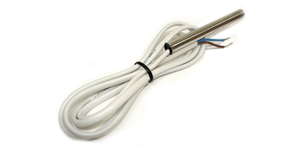 1WT_8SSP_3_RGD_1m_2w: Rugged 1-Wire Temperature sensor with 3in long stainless steel probe and 1m long, 2-wire cable.